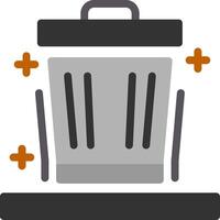 Trash can Flat Icon vector