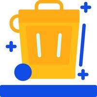 Recycling bin Flat Two Color Icon vector