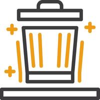 Trash can Line Circle Icon vector