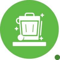 Recycling bin Glyph Shadow Icon vector