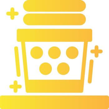 Laundry basket Solid Multi Gradient Icon vector