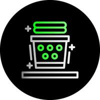 Laundry basket Dual Gradient Circle Icon vector