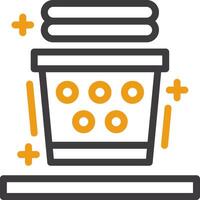 Laundry basket Line Circle Icon vector