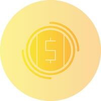 Coin Gradient Circle Icon vector