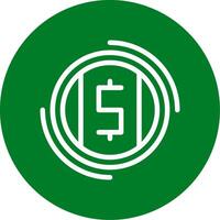 Coin Outline Circle Icon vector