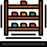 Shoe rack Line Filled Icon vector