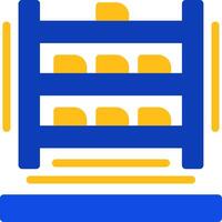 Shoe rack Flat Two Color Icon vector