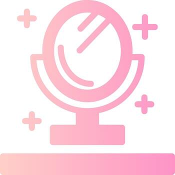 espejo sólido multi degradado icono vector