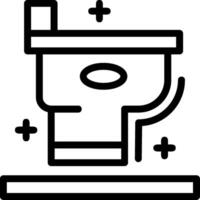 icono de línea de baño vector