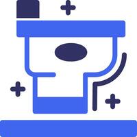 Toilet Solid Two Color Icon vector