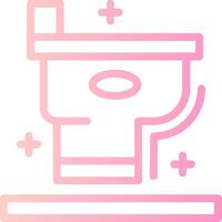 Toilet Linear Gradient Icon vector