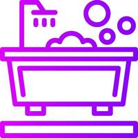 Bathtub Linear Gradient Icon vector