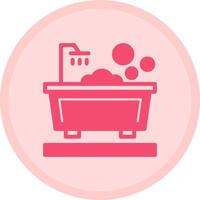 Bathtub Multicolor Circle Icon vector