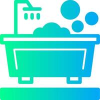 Bathtub Solid Multi Gradient Icon vector