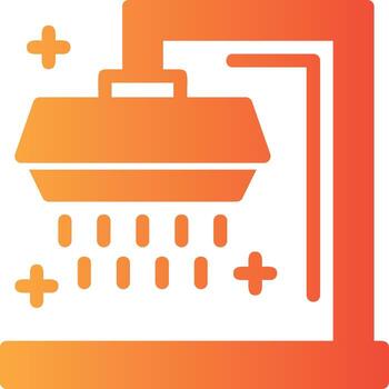 Shower Solid Multi Gradient Icon vector