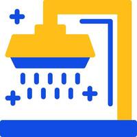 Shower Flat Two Color Icon vector