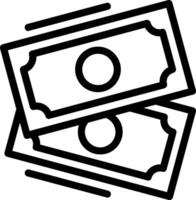 Banknote Line Icon vector