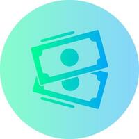 Banknote Gradient Circle Icon vector