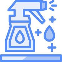 Cleaning spray Line Filled Blue Icon vector