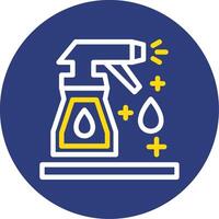 Cleaning spray Dual Line Circle Icon vector