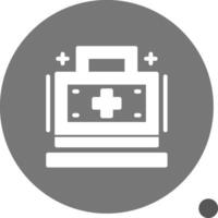 First aid kit Glyph Shadow Icon vector