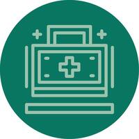 First aid kit Line Multi color Icon vector