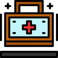 First aid kit Line Filled Icon vector