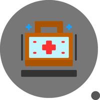 First aid kit Flat Shadow Icon vector