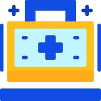 First aid kit Flat Two Color Icon vector