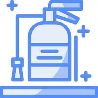 Fire extinguisher Line Filled Blue Icon vector