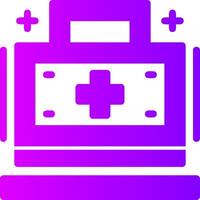 First aid kit Solid Multi Gradient Icon vector