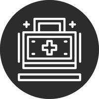 First aid kit Inverted Icon vector