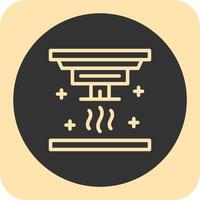 Smoke detector Linear Round Icon vector