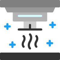 icono plano del detector de humo vector