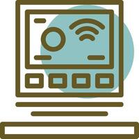 Thermostat Linear Circle Icon vector
