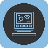 Thermostat Linear Round Icon vector
