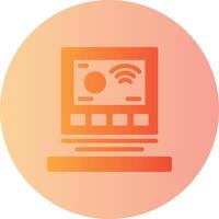 Thermostat Gradient Circle Icon vector