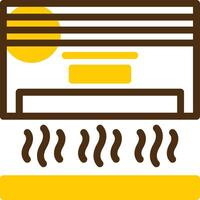 Air conditioner Yellow Lieanr Circle Icon vector