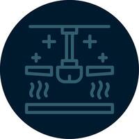 Ceiling fan Line Multi color Icon vector