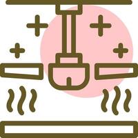 Ceiling fan Linear Circle Icon vector