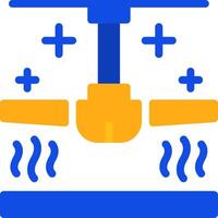 Ceiling fan Flat Two Color Icon vector