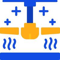 Ceiling fan Flat Two Color Icon vector