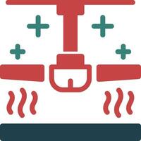 Ceiling fan Glyph Two Color Icon vector