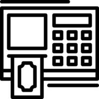 ATM Line Icon vector