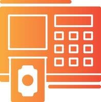 ATM Solid Multi Gradient Icon vector