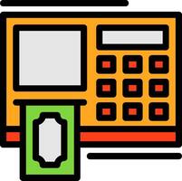 ATM Line Filled Icon vector