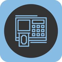 ATM Linear Round Icon vector