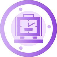 Alarm clock Glyph Gradient Icon vector