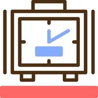 Alarm clock Color Filled Icon vector