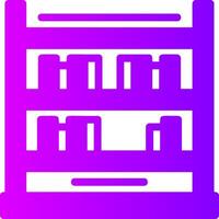 Bookshelf Solid Multi Gradient Icon vector